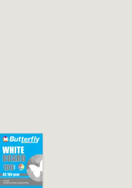 Butterfly A3 Board 160gsm Pkt 100 White