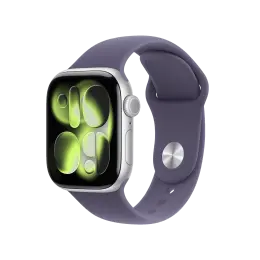 APPLE WATCH SERIES 11 GPS 46MM SILVER ALUMINIUM CASE WITH PURPLE FOG SPORT BAND - S/M