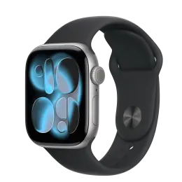 APPLE WATCH SERIES 11 GPS + CELLULAR 42MM SLATE TITANIUM CASE WITH BLACK SPORT BAND - M/L