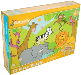 Butterfly A4 Wooden Puzzle 12 Piece 4 Designs