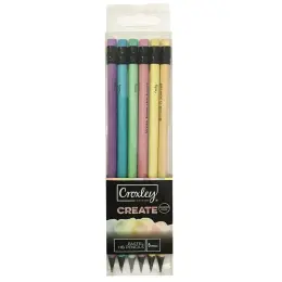 Croxley Create Pencils Pastel Hb Woodfree Pack 6 PCL818HB (Each)