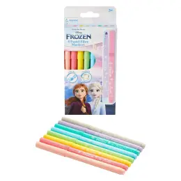 Frozen 8 Pastel Colour Fibre Markers Multipack