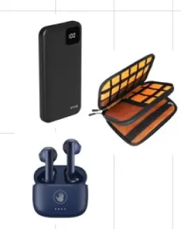 XSnug 10000Mah Powerbank PLUS Tech Med Storage Bag PLUS BG Peak Enc Tws Wireless Earbuds WLT-BUN-BLKFRI3