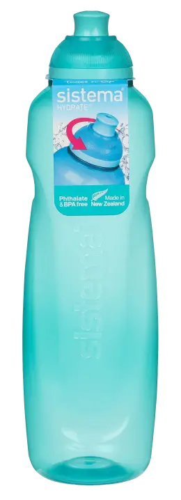 Sistema 600ml Helix Twist N Sip Bottle Teal