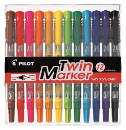 Pilot Twinmarker 2 In 1 Wallet Of 12