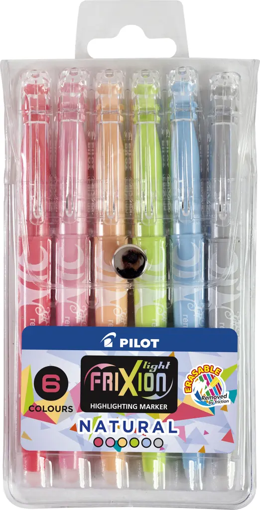 Pilot Frixion Light Erasable Highlighters Natural Wallet Of 6