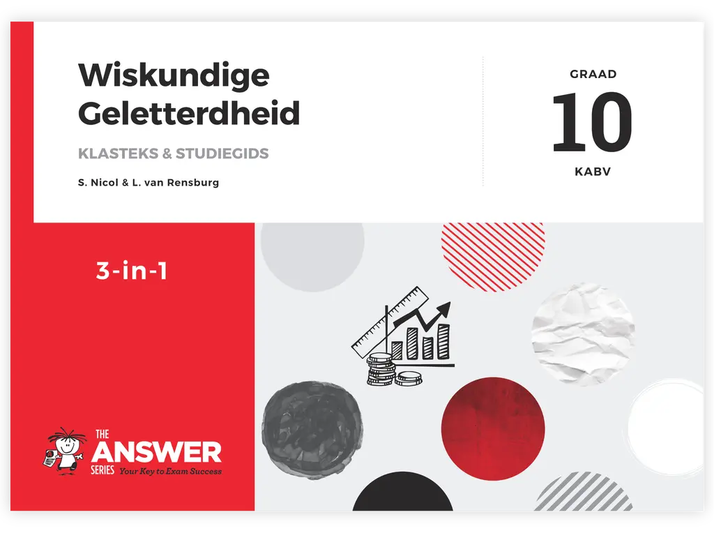Die Antwoord-Reeks: Gr 10 Wiskundige Geletterheid 3in1 Studiegids