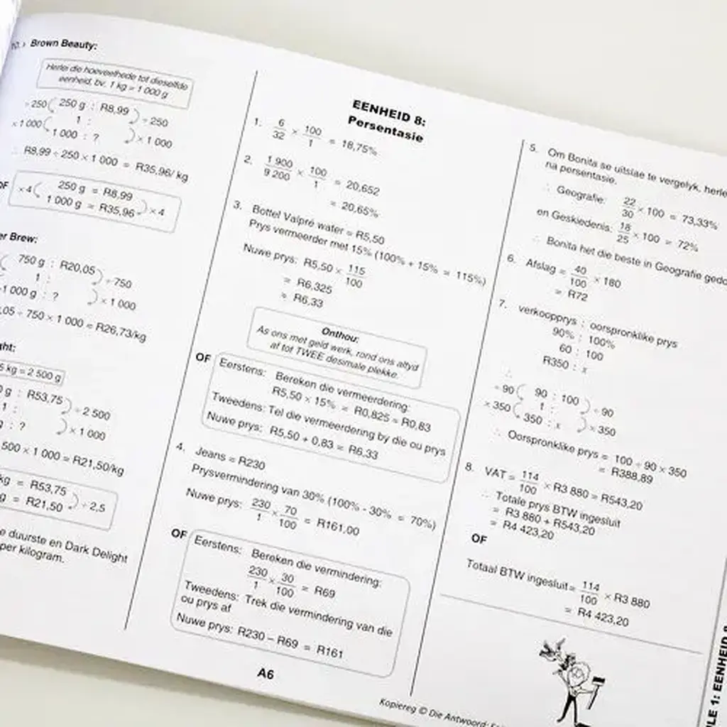 Die Antwoord-Reeks: Gr 10 Wiskundige Geletterheid 3in1 Studiegids