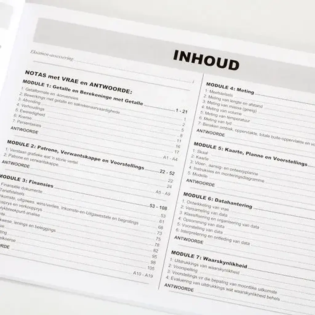 Die Antwoord-Reeks: Gr 12 Wiskunde Geletterdheid 3in1 Studiegids