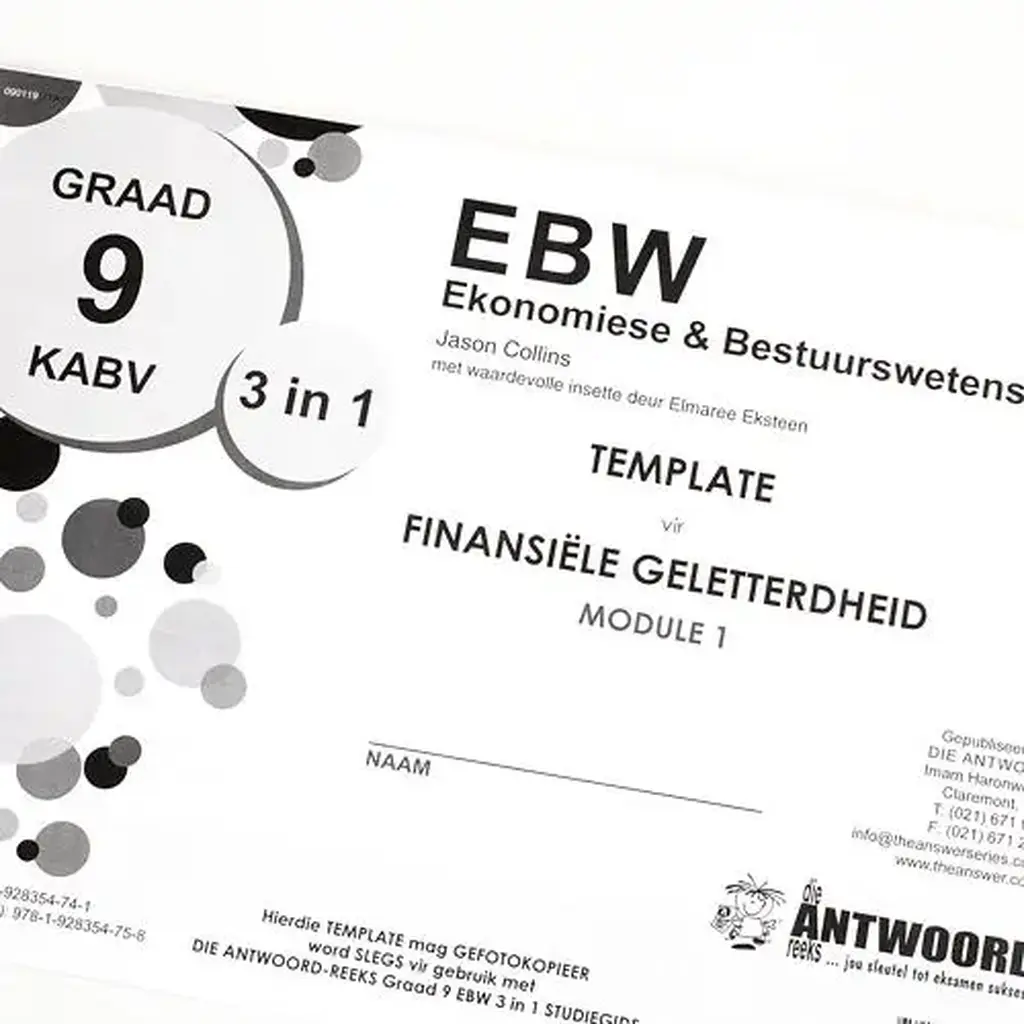 Die Antwoord Reeks: Gr 9 EBW Bk & Template Bk (SET)