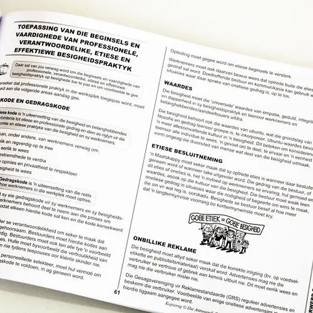 Die Antwoord-Reeks: Gr 11 Besigheidstudies 3in1 Studiegids