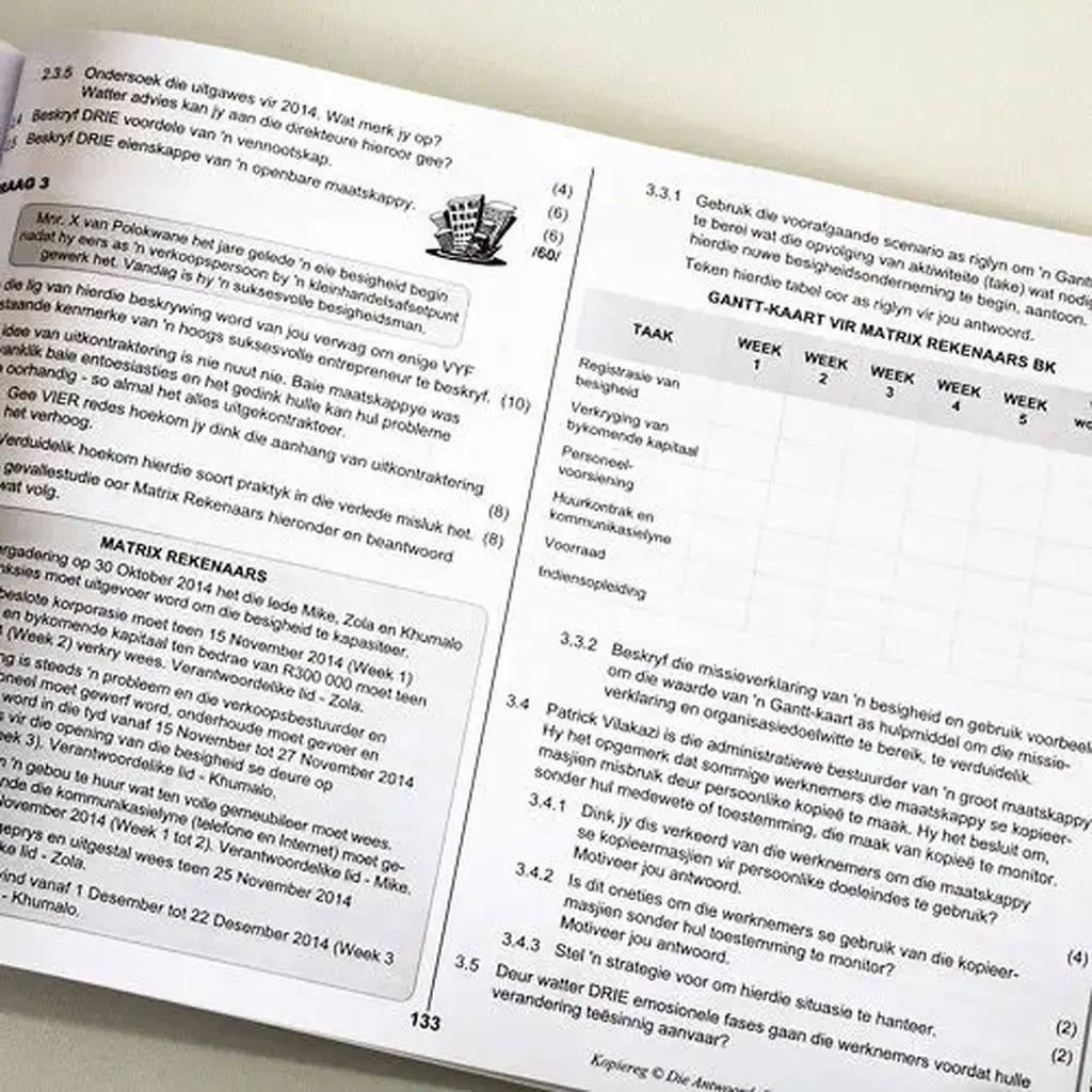 Die Antwoord-Reeks: Gr 11 Besigheidstudies 3in1 Studiegids