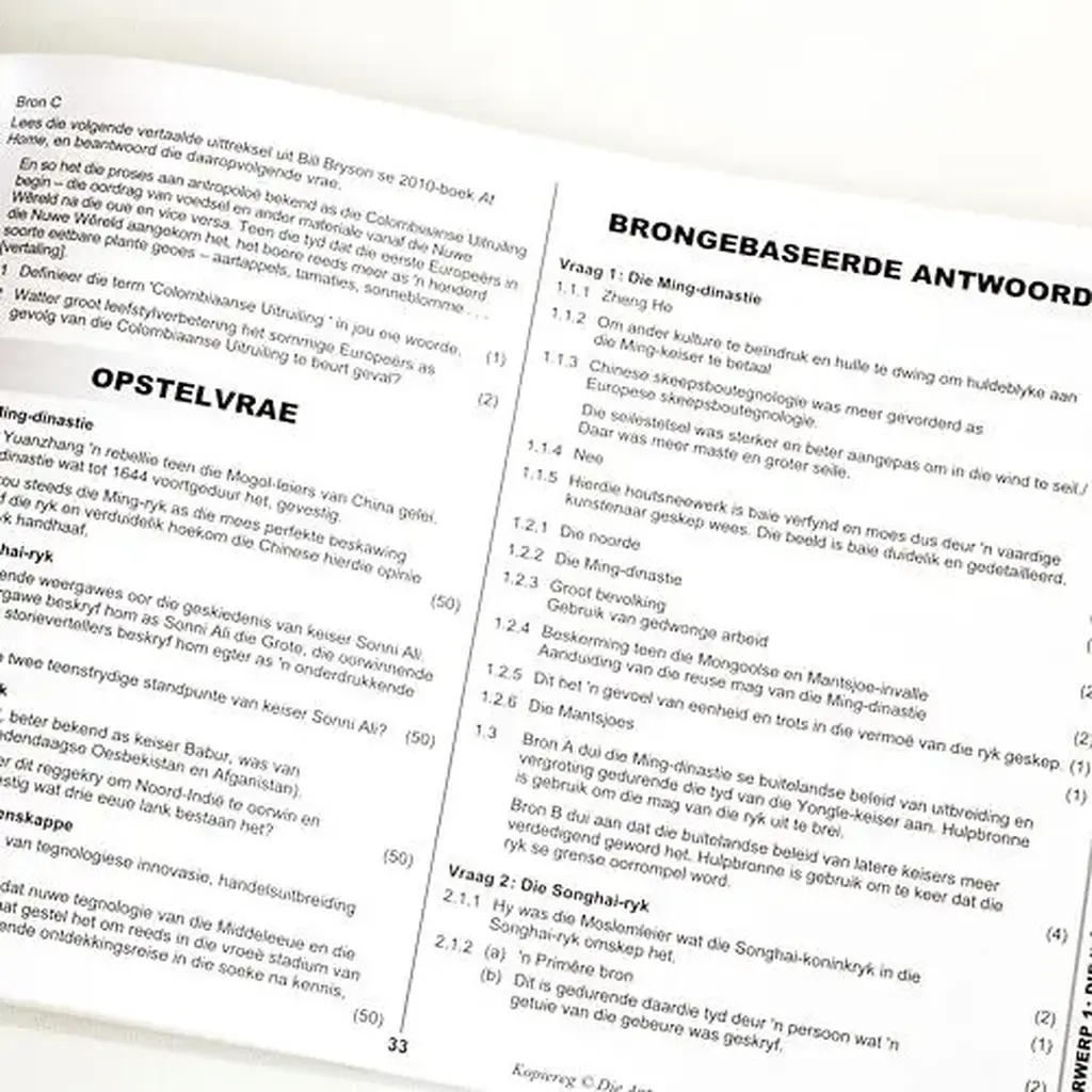 Die Antwoord-Reeks: Gr 10 Geskiedenis 3in1 Studiegids