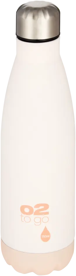 O2 Single Wall Stainless Steel Bottle 750ml - Pastel Pink