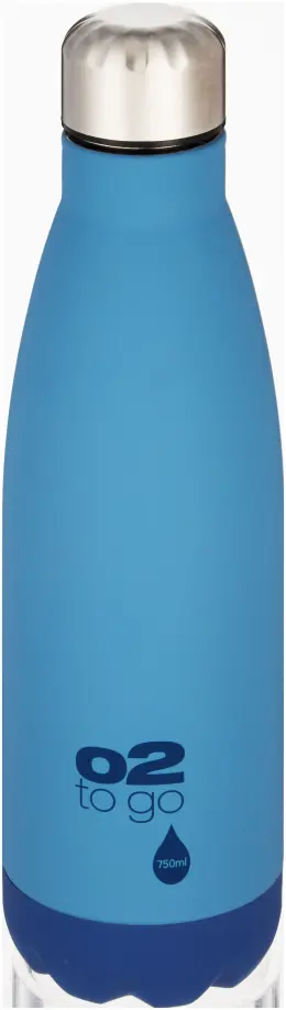 O2 Single Wall Stainless Steel Bottle 750ml - Deep Blue