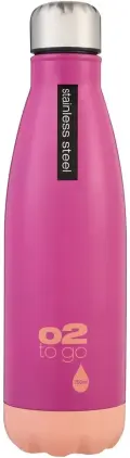 O2 Single Wall Stainless Steel Bottle 750ml - Blush image